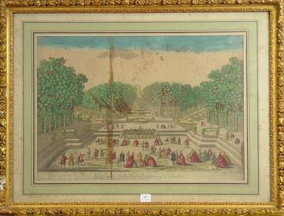 null "La grande salle des bosquets à Versailles" Gravure