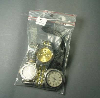 null Lot de trois montres de poignet homme