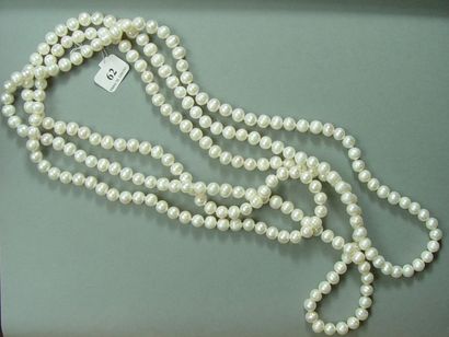 null Sautoir perles de 8,5 mm semi baroques nouées (2 mètres environ)