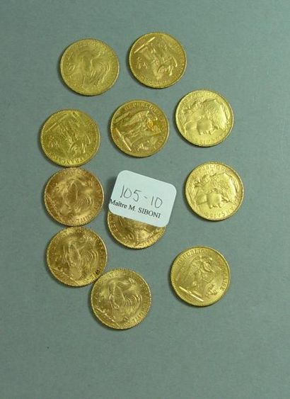 null 10 pièces de 20 Francs en or
Frais en sus des enchères 10.5% TTC (H.T 8.75%...