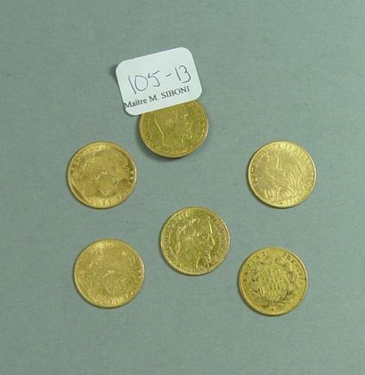 null 6 pièces de 10 F en or

Frais en sus des enchères 10.5% TTC (H.T 8.75%)