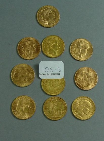 null 10 pièces de 20 Francs en or
Frais en sus des enchères 10.5% TTC (H.T 8.75%...