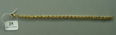 null Bracelet tressé en or jaune Poids: 5,75 g