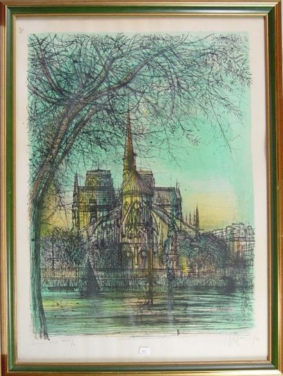 CARZOU "Notre Dame" Lithographie E.A., signée en bas à droite et datée 70 Dim: 73,5...