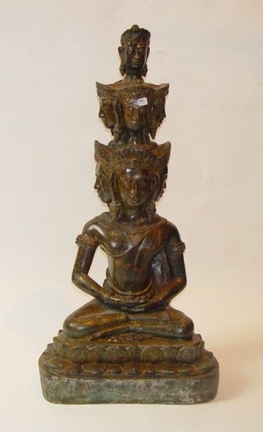 null Avalokiteshvara Cambodge Bronze Hauteur : 88 cm