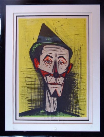 Bernard Buffet «Le clown» Lithographie n° 72/120
