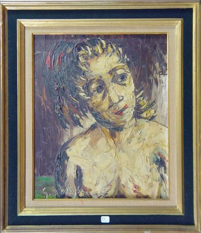 Abrys Léon SCHWARTZ 
"Portrait de femme" 
Huile sur toile, signée en bas à gauche...