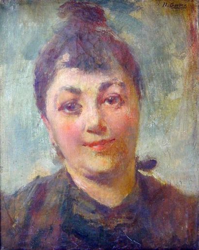 Henri GERVEX 
"Portrait de femme" 
Huile sur toile, signée en bas à droite 
Dim:...