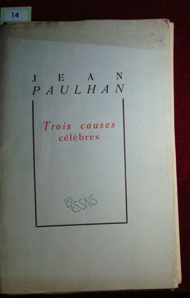 PAULHAN (Jean). Trois causes célèbres. SI. Les Essais 1950. In- 4 en ff. sous couv....