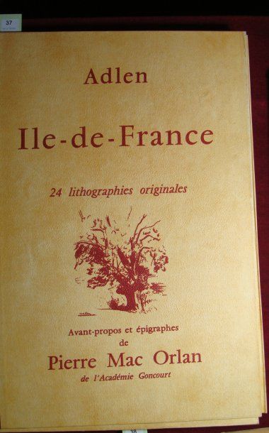 ADLEN. Ile de France, 24 lithographies originales. Avant-propos et épigraphes de...