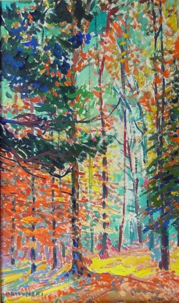 Mieczyslaw LURCZYNSKI "Forêt"
Huile sur isorel, signée en bas à gauche
Dim: 75 x...