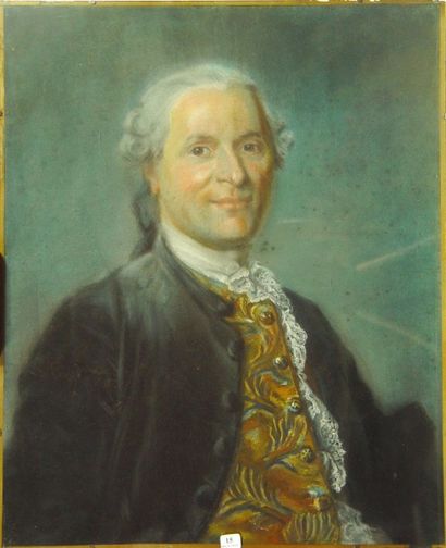 ECOLE FRANCAISE XVIIIEME SIECLE "Portrait de gentilhomme"
Pastel
Dim: 60 x 48 cm