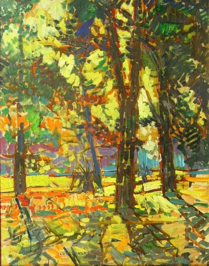 LURGZYNSKI "Forêt"
Huile sur isorel, signée en bas à gauche
Dim: 76 x 61 cm