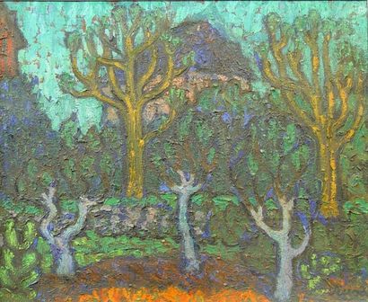 VANIER "Les arbres"
Huile sur toile, signée en bas à droite
Dim: 50 x 61 cm