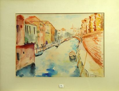 C. SIMON "Venise"
Aquarelle
Dim:: 35 x 46 cm