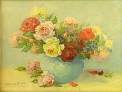 LALANNE Simone "Vases de fleurs"
Deux aquarelles, signées en bas à gauche
Dim: 31...