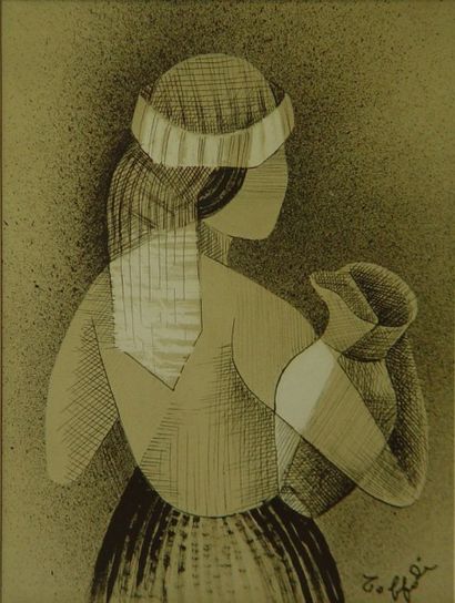 TOFFOLI "Femme à la cruche"
Dessin
28 x 21 cm