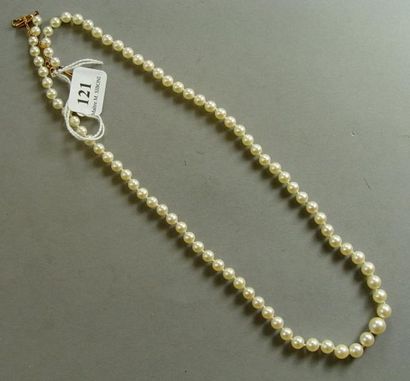 null Collier de perles de culture en chute
Fermoir en or jaune
Pds brut: 20 g