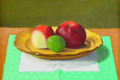 René MERELLE "Nature morte aux pommes"
Huile sur toile
24 x 33 cm