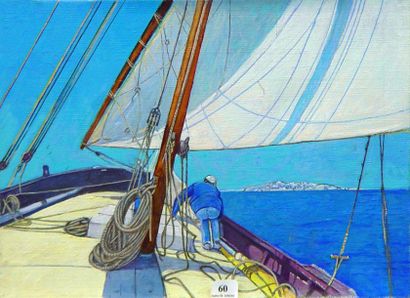FISCHER "Le voilier" et "La Grèce"
Deux huiles sur toile
24 x 33 cm