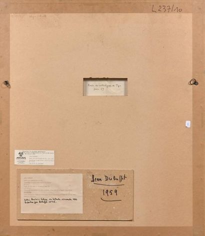 Jean Dubuffet (1901-1985) 
Barbe des astrologues de Tyr, juin 1959
Assemblage d'empreintes...
