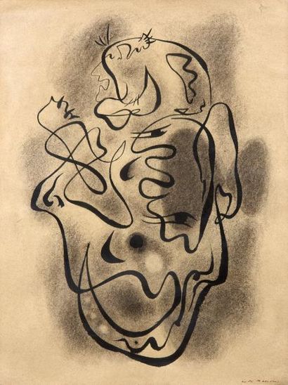 André MASSON (1896-1987) 
Composition
Encre de Chine sur papier.
Signée en bas à...