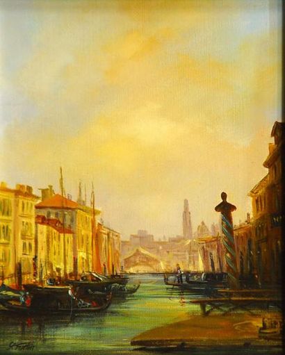 Sylvie FORTIN *"Venise
Deux huiles formant pendant
27 x 22 cm