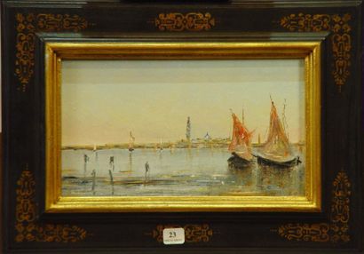 Luc GERARD *"Venise"
Huile sur toile signée en bas à gauche
16 x 27 cm