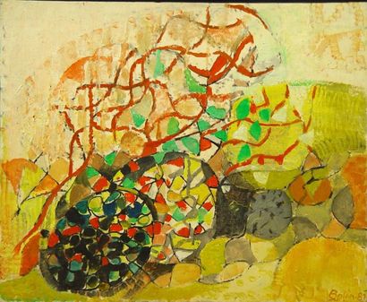 Gustave BOLIN (1920-1999) *"Nature morte"
Huile sur toile signée en bas à droite...