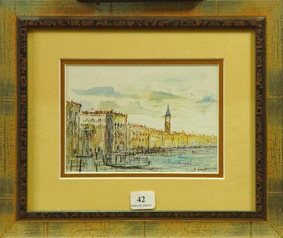 Luc GERARD *"Venise"
Trois aquarelles 10 x 14 cm, 12 x 11 cm et 11 x 17 cm