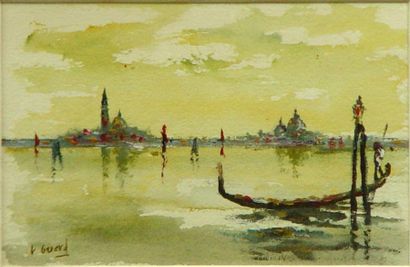 Luc GERARD *"Venise"
Trois aquarelles 10 x 14 cm, 12 x 11 cm et 11 x 17 cm