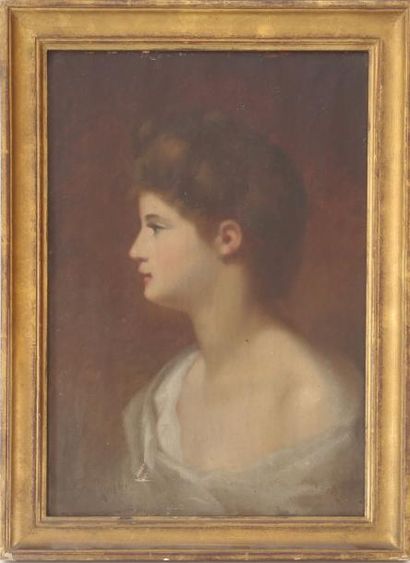 Charles ROYER "Jeune femme de profil"
Huile sur toile 41 x 27 cm