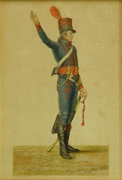 null "Militaires"
Suite de trois gravures