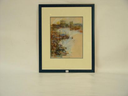 ECOLE FRANCAISE "Marine"
Pastel monogrammé BM:JCB
31 x 24 cm