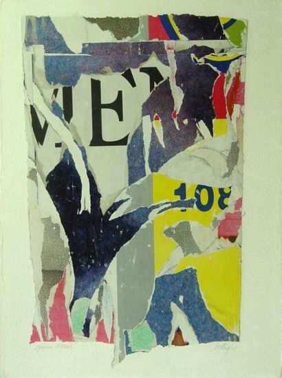 Villeglé Jacques "Composition"
Estampe
Epreuve d'artiste

66 x 40 cm