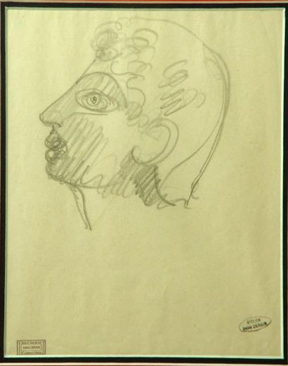Atelier André DERAIN 'Portrait d'homme''
Dessin
Cachet de la vente Maîtres LOISEAU...