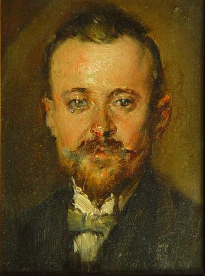 ECOLE FRANCAISE XIXeme SIECLE 'Portrait d'homme''
Huile sur panneau
18 x 14 cm