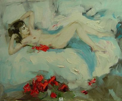 Olga NOVOKHATSKA 'Le réveil''
Huile sur toile
54 x 65 cm