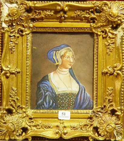 ECOLE FRANCAISE 'Femme au collier de perles''
Aquarelle
15 x 20 cm