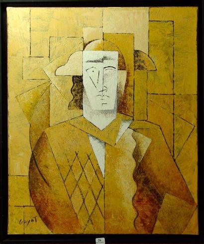 Jacques Henri GUYOT "Homme au chapeau"
Huile sur toile signée en bas à gauche 55...