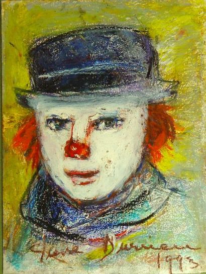 DURIEU (?) "Clown"
Pastel signé en bas milieu et daté 1993 32 x 24 cm