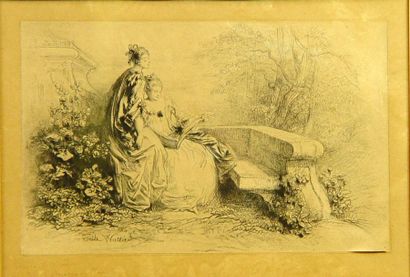 Emile Charles WATTIER (d'après) Deux gravures