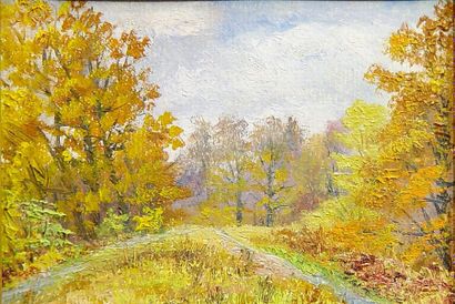 null 111- GORGI

''L'automne''

Huile sur carton signée et titrée au dos

22 x 32...