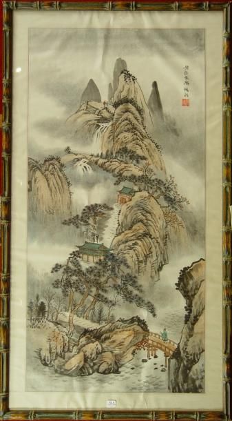 null 113- Ecole Chinoise

''Les trois montagnes''

Encre de Chine et aquarelle sur...