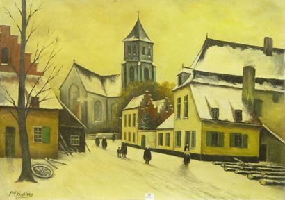 null 29- P.H. VANHOEY

''Village sous la neige''

Huile sur toile signée en bas à...