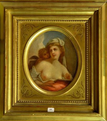 null 69- Ecole Française

''Femme et Amour''

Huile sur toile ovale

25 x 18 cm