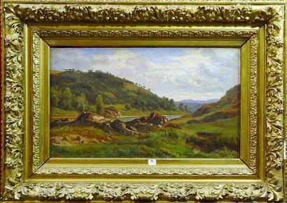 null 96- Louis NOIROT

''Paysage de rivière''

Huile sur toile signée en bas à droite...