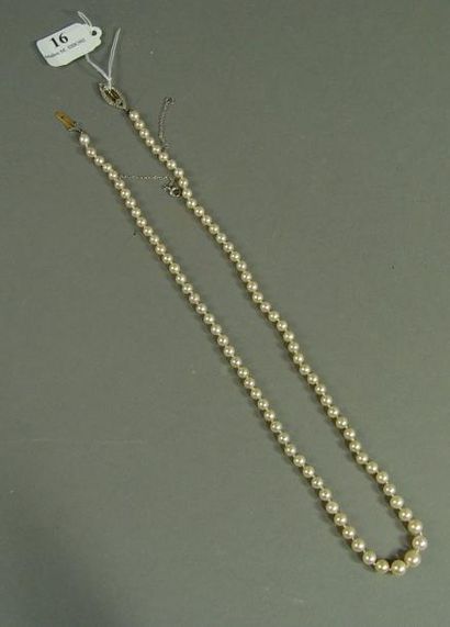null 16- Collier de perles de culture en chute

Fermoir en or