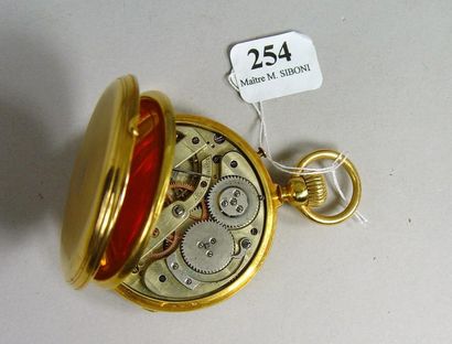 null 254- Montre de gousset en or, demi chronomètre

Pds : 87 g