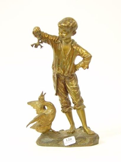 null 120- PICARD (?)

''Enfant, oie et grenouille''

Bronze

Hauteur : 24 cm